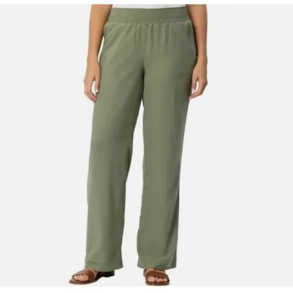 Briggs Pants - Briggs Women's Linen Blend Pant Green Size S